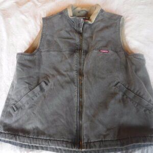 Wolverine Mens ray Denium Vest Interior Faux Fur mens Size XL Pre Owned